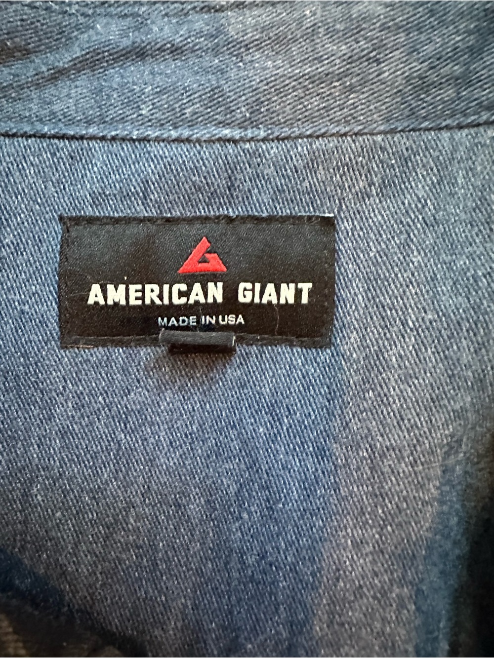 American Giant Navy Denim Shirt - Picture 2 of 4